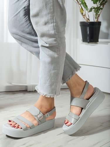 Image of ELLE Women's Multi-Strap Platform Sling back Sandals