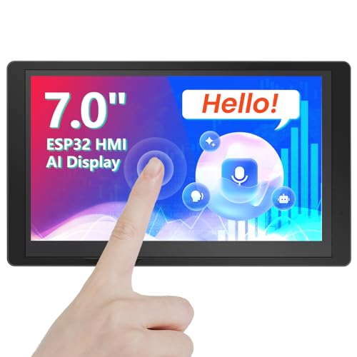 Image of ELECROW 7 inch ESP32 Display 800x480, HMI IPS AI Touch Screen with Acrylic Case | Support AI Speech Interaction, 32-Bit LX7 Dual-Core Processor, Up to 240MHz, Compatible with Arduino, ESP-IDF (Advanced)