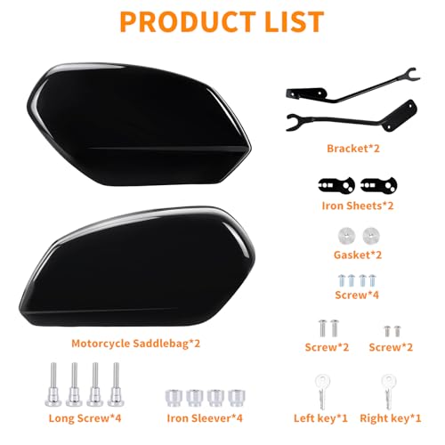 Alforjas rígidas con kit de acoplamiento para Harley Low Rider ST FXLRST 2022-2024, FXLRS 2020-2024 y FXLR 2018-2020 color negro miniatura 6