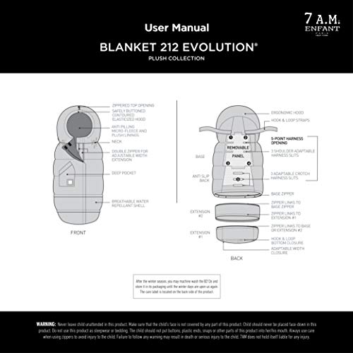 7Am Enfant Stroller, Carseat Footmuff - Blanket 212 Evolution Cover For Car Seat & Stroller, Adjustable Cold Weather, Water Repellent, Warm Sleeping Bag For Baby & Infant, Grows With Child (6M - 4T) #TOP7
