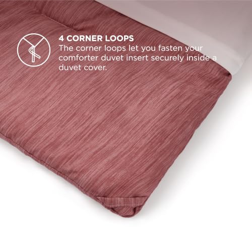 Image of Bedsure Full Comforter Set - Pink Clay Soft Bedding for All Seasons, Cationic Dyed Bed Set, 3 Pieces, 1 Full Size Comforter (82 inchx86 inch) and 2 Pillow Shams (20 inchx26 inch+2 inch)
