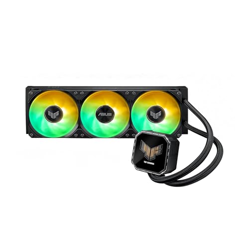 ASUS TUF Gaming LC III 360 ARGB LCD All-in-One-Flüssig-CPU Wasserkühlung (drei ARGB vorinstallierte Lüfter, 2,8' IPS-LCD für GIFs und MP4, Intel LGA 1851, 400mm-Schläuche, 1700, 1200, AMD AM5 und AM4)