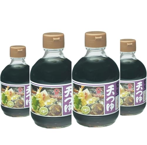 家伝2倍濃厚 天つゆ 300ml 【4本】フジシン まとめ買い 天ぷら つゆ 2倍 家庭用 調味料 日本料理 鰹節 椎茸 吸い物 雑煮 うどん そば おでん 茶碗蒸し 天つゆ 丼もの 納豆のタレ 煮物 鍋 アレンジ自由 おまけ付(シール)