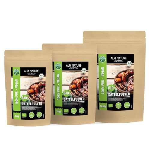 Alpi Nature Organic Date Sugar 1kg 2.2 lb, Ground Organic Dates, Date Powder, Sugar Substitute