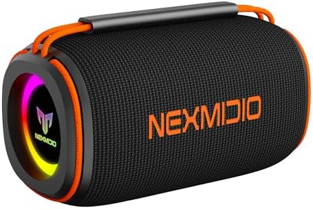 NEXMIDIO Caixa de Som Bluetooth Portátil com Luzes RGB, TWS, Rádi...