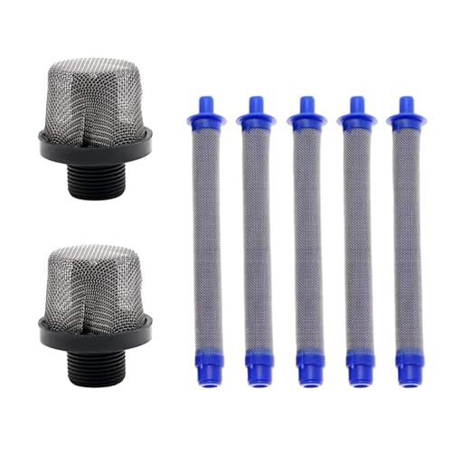 (2+5 Pack) Heavy-Duty Airless Spray Gun Filter Kit 288749 with