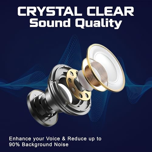 Image of PunnkFunnk BeatXtra Pro | Bluetooth 5.3 Wireless Earbuds | 40H Playtime | 32dB ANC & Quad ENC Mics | 13mm Drivers | 4D Panoramic Audio | Game /Music Mode | IPX5(White)