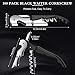 Waiter Corkscrew Wine Openers Heavy Duty Hinges Wine Key Bottle Opener All in One Double Hinged Waiter's Corkscrew with Foil Cutter Wine Tools for Bartenders Servers Sommelier (Black, 100 Pack)