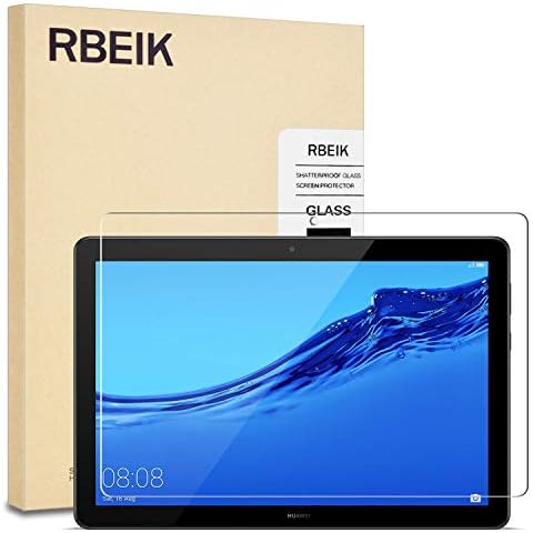Mediapad T5 10 Screen Protector Glass - RBEIK Premium Tempered Glass Screen Protector for Huawei MediaPad T5 10-Inch Tablet with 9H Hardness Anti-Scratch Feature Cover
