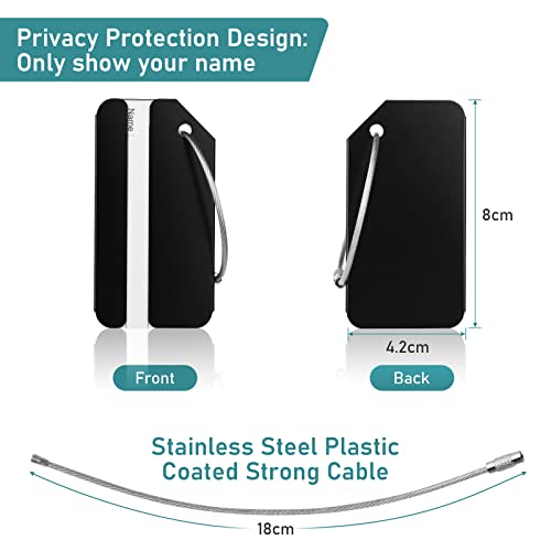 Flintronic 2 Stück Kofferanhänger Koffer, Gepäckanhänger ID Etikett, Tags mit Namensschild Adressschild, Kofferanhänger Koffer Reisezubehör