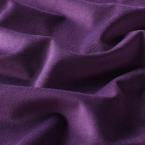 Image of Mixhug Decorative Throw Pillow Covers, Velvet Cushion Covers, Solid Throw Pillow Cases for Couch and Bed, Purple, 22 x 22 Inches, Set of 2
