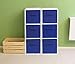 Simple Houseware Foldable Cube Storage Bins, 11-Inch Dark Blue, 6-Pack Fabric Cubes Organizer for Closet or Shelves
