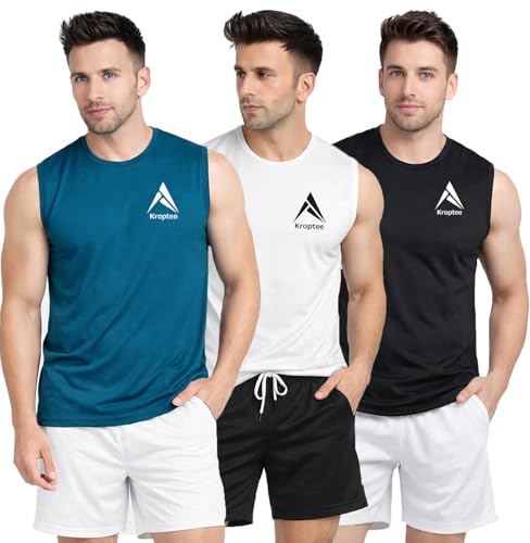 Image of Stylish Vest for Men | Vest for Boys - Perfect for Gym Workouts,| Men's Tank Top Regular fit|Cotton Combo Pack of 3 Sports Vest