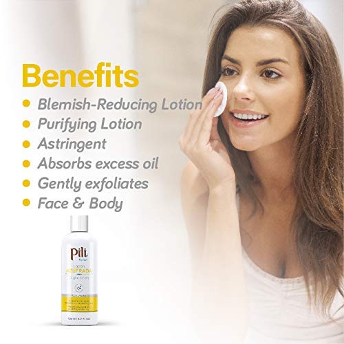 Pili Sulfur Lotion. Helps Control Oily Skin. For Face And Body. 4.2 Fl.oz. #TOP3