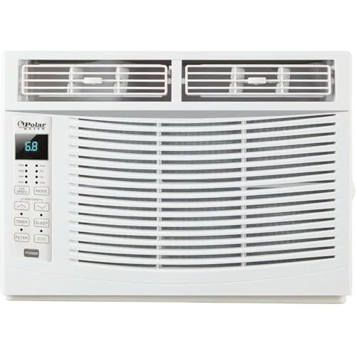 Memorex 6,000 BTU Window Air Conditioner, Cools Up to 250 Sq. Ft., Quiet Operation, Cool/Fan/Dry Modes, Digital Display, Remote Control, Easy Install & 2-Year Warranty