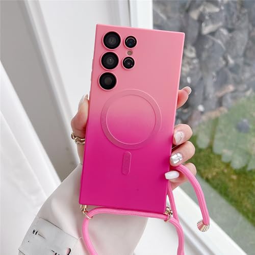 Housse Samsung S23 Ultra rose dégradé pour sorties et voyages