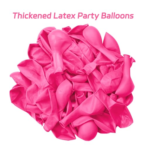 Image of Pink Balloons 100 pcs 12 Inch Matte Pink Balloon for Baby Shower Valentine's Day Princess Bachelorette Birthday Party Decorations