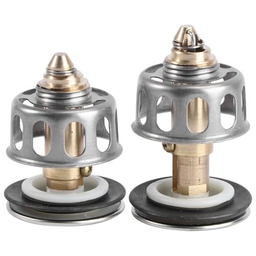 Image of Balacoo 4 Pack Pop Up Bathroom Sink Drain Stopper, Universal Core Basin Plug with Hair Catcher Strainer, Stainless Steel Filter for Washbasin