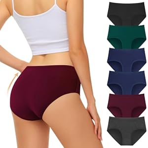 FALARY Unterhosen Damen Baumwolle Atmungsaktiv Hipster Slips, Bequeme und Weiche Unterwäsche für Frauen Schlüpfer Slips Sportunterhosen für Damen 6er Pack（XL/gr.44, Mehrfarbig-3）