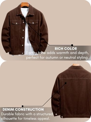 Image of GRECIILOOKS Men'S Denim Jacket | Classic Regular Fit Jeans Jacket For Men | Stylish Branded Jackets For Men - Timeless Casual Wear