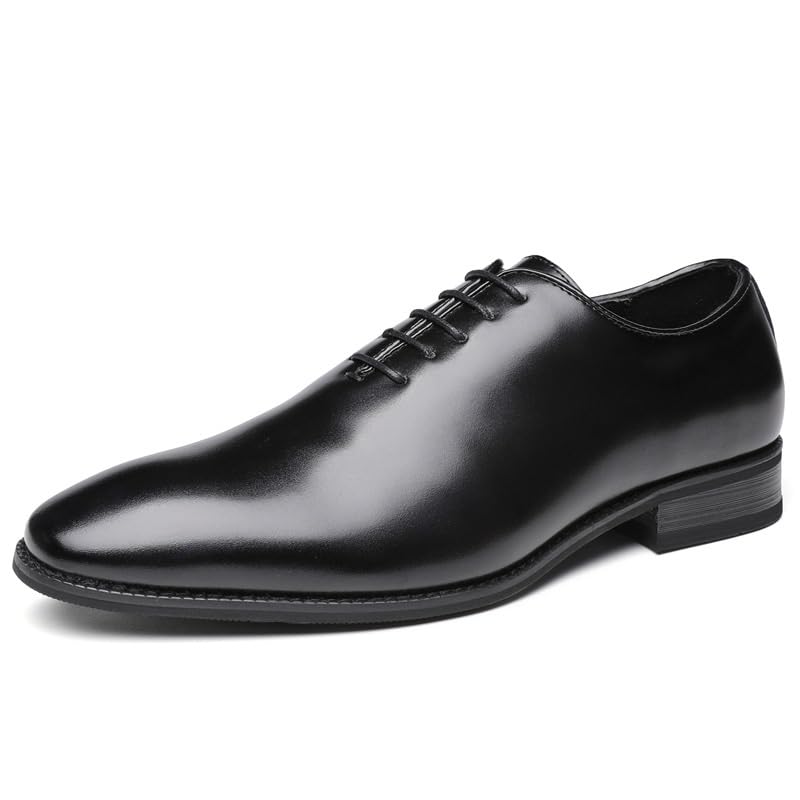 Men's Retro Dress Shoes Mens Handmade Leather Modern Classic Lace up Leather Lined Perforated Dress Oxfords Shoes