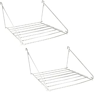 MUSAN 2x Over The Door 7m Utility Airer - Indoor & Outdoor Clothes Drying Rack - Lightweight Laundry Towel Dryer - Foldable Clothes Hanging Bar - Heavy Duty Horse Rail - Caravan, Balconies, White, 7m