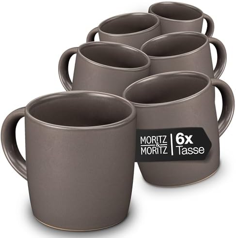 Moritz & Moritz 18tlg Swing Dinner Geschirrset 6 Personen grau - Keramik Geschirr Set aus je 6 Moritz & Moritz 18tlg Swing Dinner Geschirrset 6 Personen grau - Keramik Geschirr Set aus je 6