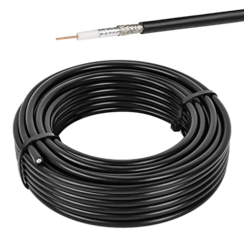 MOOKEERF RG58 Coaxial Cable 30ft, Low Loss Cable RG58 50 Ohm Coax Cable for WiFi/Router Signal Booster Amplifer Extension Cable