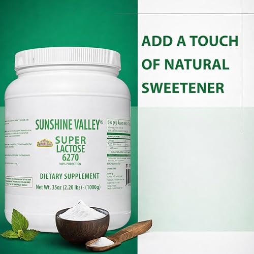 Image of Sunshine Valley Lactose Powder (Milk Sugar), Fine White Powder, 35 oz | Fine White Powder for Baking, Cooking & Brewing, Versatile Ingredient for Food Mixtures & Recipes