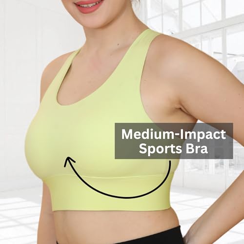 Image of GLAMORAS Women Polyester Spandex Medium Impact Front Zip Sports Bra Longline Fitness Criss Cross Back Crop Tops Tank Gym Yoga Workout, Size: M-2XL