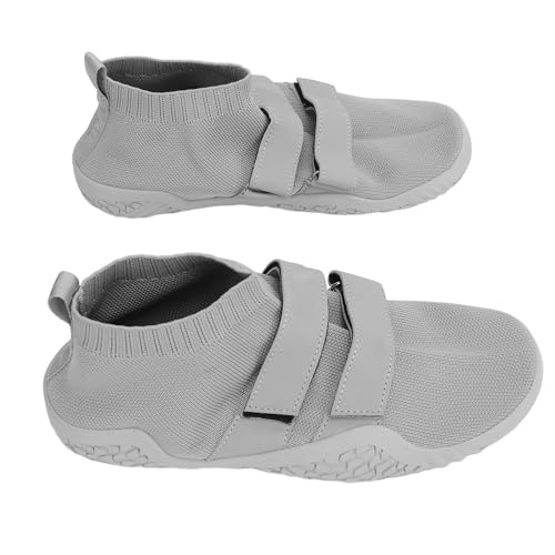 Qukaim Barfotaskor, barfotaskor, stötdämpande nylongummi tyngdlyftningsskor för brottning och knäböjning, grå, storlek 41