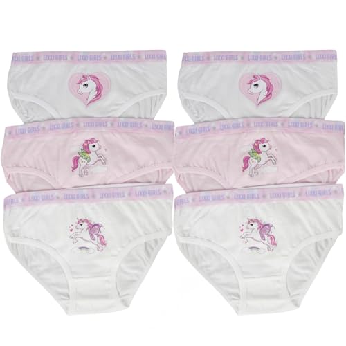 Lixxi - Kinderhöschen mit Einhorn-Design - 6er-Set -...