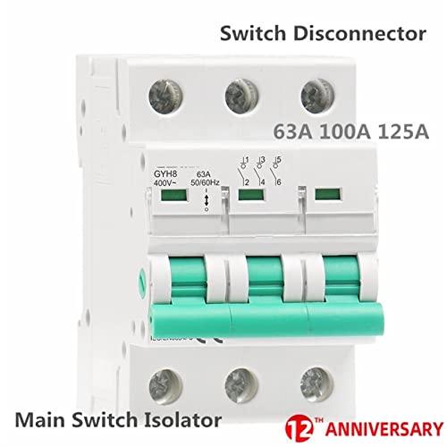 Interrupteur principal triphasé 125A GYH8 pour sécuriser l'alimentation de votre atelier - 2