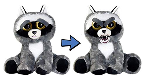 Feisty Pets: Rascal Rampage- 8.5" Plush Stuffed Raccoon That Turns Feisty With a Squeeze!