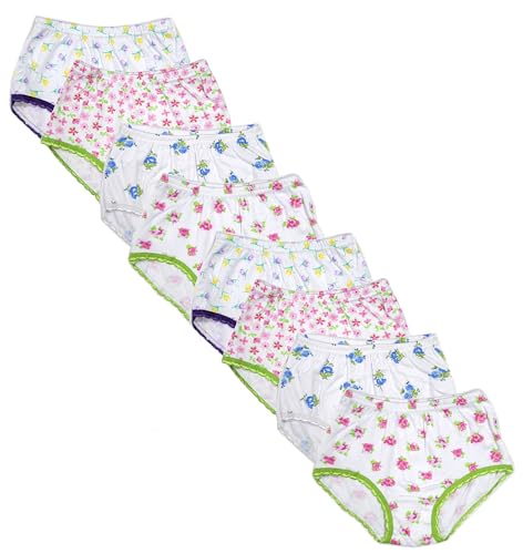 B-One Kids Girls' Tag Free Cotton Bikini Underwear Multipacks