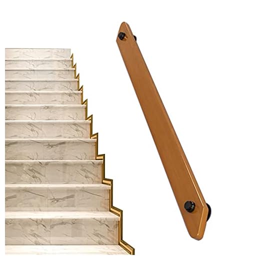 DYTWXG Trappräcke i trä för inomhus utomhus komplett set trappräcke för äldre halkskydd trappräcke för korridor vind, anpassningsbar (110 cm)