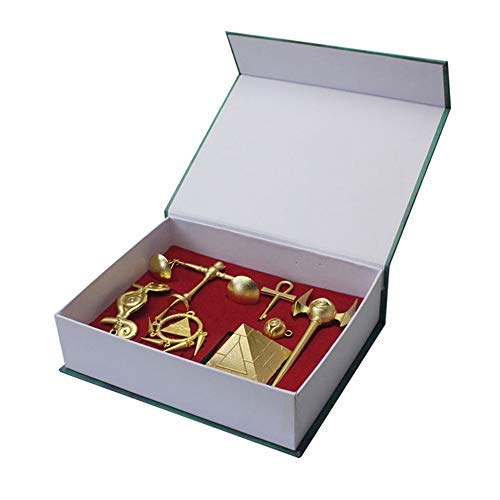Yu-Gi-Oh! Millennium Puzzle Necklace Pendant Keychain 8pcs Set+Box