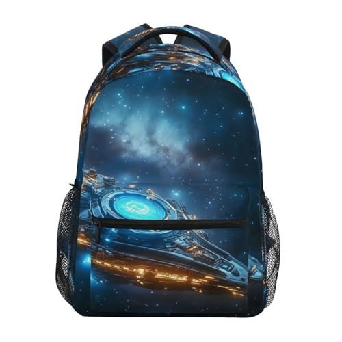 Robot Fantasy Backpack Daypack Shoulder Bag Book Bag Lightweight Back Pack 12 ×16.9 Inch
