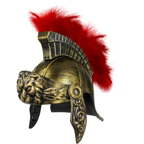 TQTYOY Roman Spartan Helmet for Men Women, Gladiator Knight Soldier Helmet, Halloween Medieval Cosplay LARP Costume Accessories