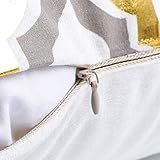 JOTOM Cushion Cover Gold Foil Printing Pillow Case Cover Cushion Covers for Sofa Car Home Decor 45x45cm Set of 4 (Hot stamping Geometry1) - Image 3