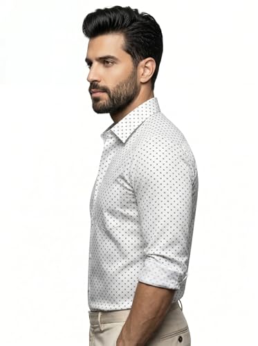 Image of Amazon Brand - INKAST Men's Printed Cotton Shirt | Full Sleeve | Regular Fit | Comfortable Formal Stylish Shirt for Men | Man Shirts for Professional Look