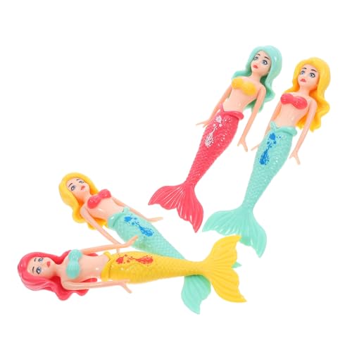 COSMEVIVI 4 Uds Sirena Natación Juguetes De Natación Juguete De Natación Subacuática Sirenas Que Se Hunden Bajo El Agua Sirena Juguetes De Buceo Juguetes De Piscina para Niñas Princesa