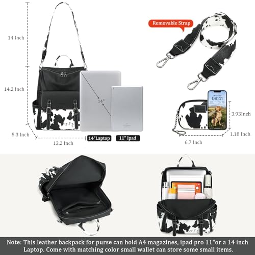 Image of AGLOD Backpack Purse for Women PU Leather Back Packs Designer Ladies Shoulder Bag Fashion Faux Work Travel Handbags