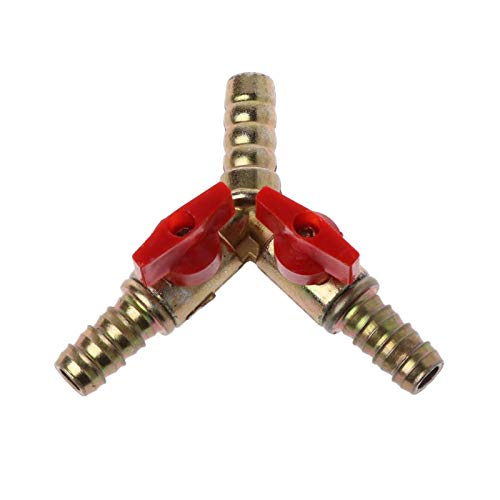 Valvola A Sfera A Y In Ottone 8 Mm – Rubinetto A 3 Vie Per Dividere Flusso Di Acqua, Olio E Gas - 3