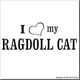 cartattoo4you® AI-02077 | I Love (als Herz) My Ragdoll CAT | K-Serie | 19 x 7 cm | Farbe schwarz | Autoaufkleber Aufkleber Car Sticker Heckscheibe Katze Kater,in 23 Farben erhältlich