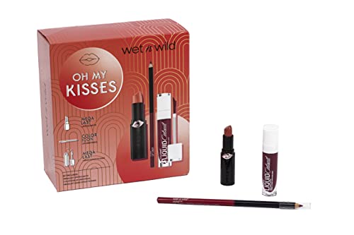 Wet 'n' Wild n Wild, Oh My Kisses Makeup Set, Makeup Kit with Lip Pencil and Lipsticks, with Vitamin E and Hyaluronic Acid, Gift for Girls Red - Image 3