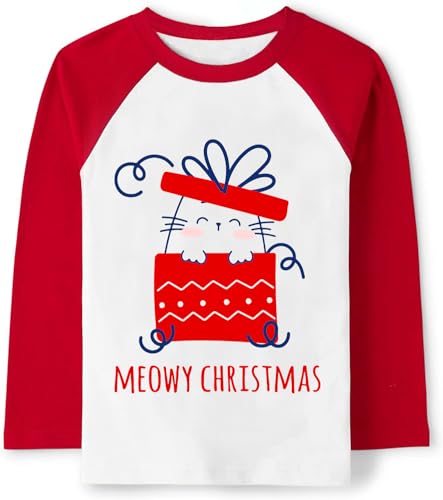 Image of Tkria Boys Girls Christmas Shirts for Kids Deer Monster Truck Excavator T-Shirt Long Sleeve Sweatshirt Toddler Tee Top 2-10T