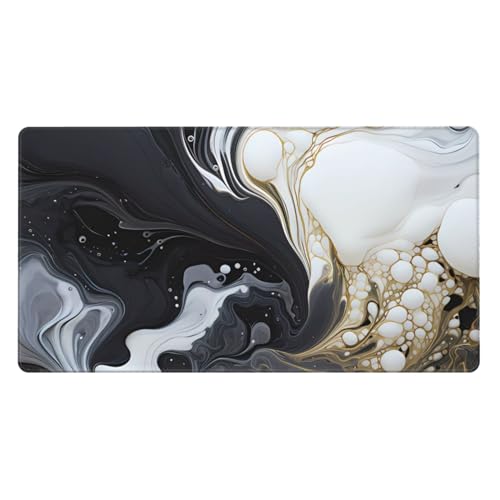 Tapis de souris extra large marbré HYTTER 40,6x74,9 cm en caoutchouc antidérapant