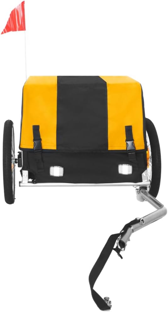 Heavy-Duty Bike Cargo Trailer with Removable Waterproof Cover – 88 Lbs Load Capacity, 16 Inch All-Terrain Wheels for Camping and Grocery Transport