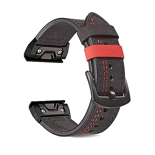 Bracelet de montre en cuir pour Garmin Fenix 5X Plus et 7X, accessoire Quick Fit 26mm